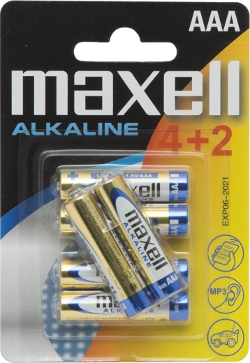 Αλκαλικές μπαταρίες μικρού μεγέθους AAA LR03 1,5 V, 6 τεμάχια