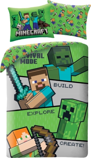Παιδικά κλινοσκεπάσματα Minecraft Survival Mode από μικροΐνες