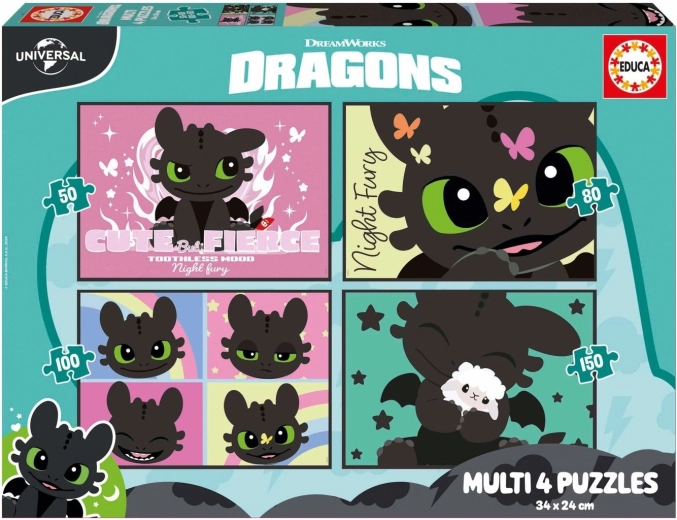 Educa Puzzle Πώς να εκπαιδεύσεις τον δράκο 4 σε 1