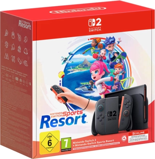 Nintendo Switch 2 με το παιχνίδι Nintendo Switch Sports Resort και Nintendo Switch Online για 3 μήνες