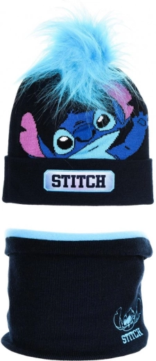 Χειμερινό σετ σκούφου και λαιμού Lilo & Stitch