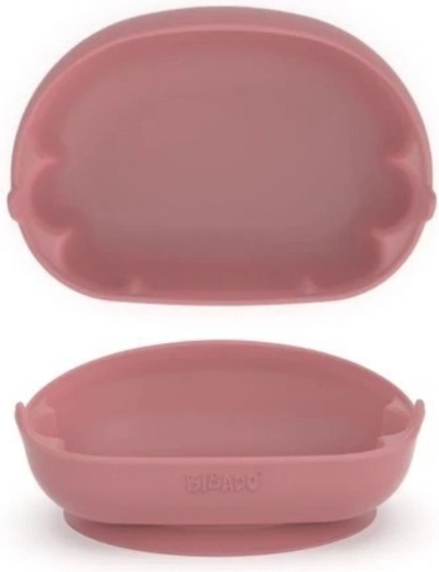 Μπολ σιλικόνης Bibado Learning Curve με βεντούζα Blush