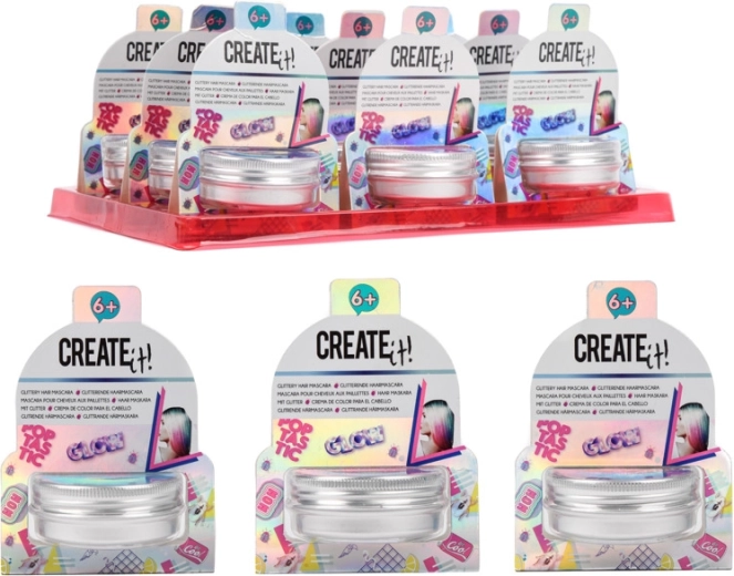Create It! γκλίτερ μάσκαρα μαλλιών για παιδιά