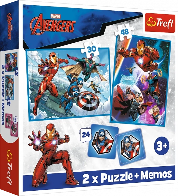 Παζλ 2 σε 1 και παιχνίδι μνήμης (pexeso) MARVEL The Avengers