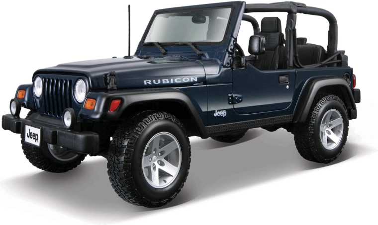 Maisto Jeep Wrangler Rubicon μοντέλο αυτοκινήτου 1:18 μεταλλικό μεταλλικό μπλε
