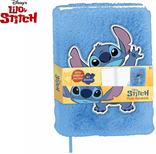 Λούτρινο σημειωματάριο Lilo & Stitch A5, 80 φύλλα