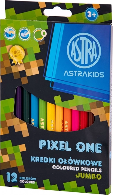 Ξυλομπογιές ASTRA Pixel One jumbo 12 τεμ.