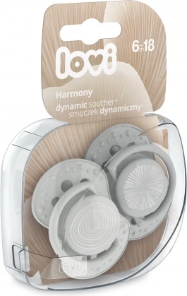 Δυναμική πιπίλα σιλικόνης LOVI Harmony 6–18 μ., 2 τεμ., για αγόρια