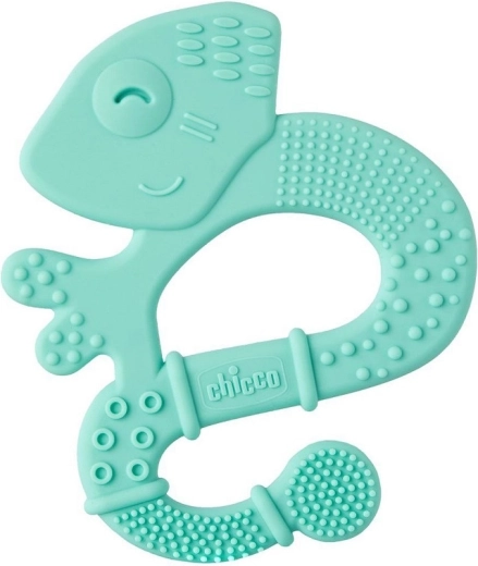 Chicco σιλικονούχο μασητικό Super Soft χαμαιλέοντας μπλε 2m+