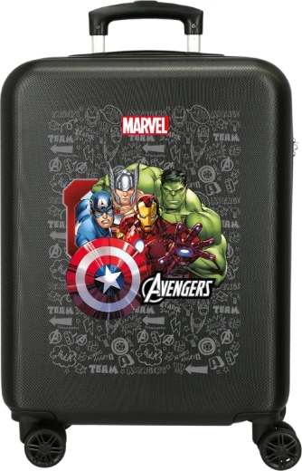 Παιδική βαλίτσα με σκληρό κέλυφος Marvel Avengers, μαύρη, 55 cm, 34 l
