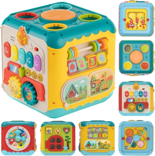 Woopie Baby πολυλειτουργικός κύβος δραστηριοτήτων Montessori 6 σε 1