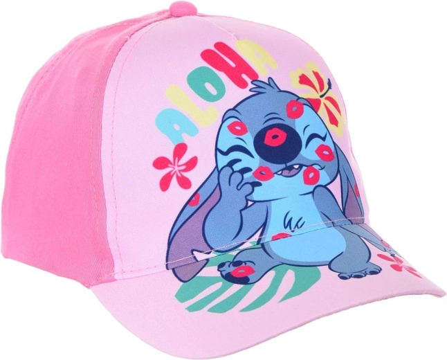 Ροζ βαμβακερό καπέλο Lilo και Stitch