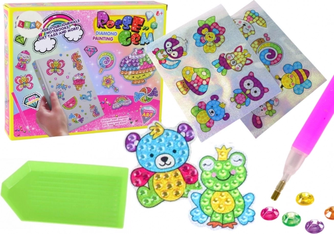 Σετ ζωγραφικής με διαμάντια – πολύχρωμα αυτοκόλλητα με ζωάκια