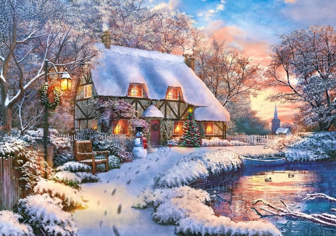 Παζλ 500 κομματιών Winter Cottage