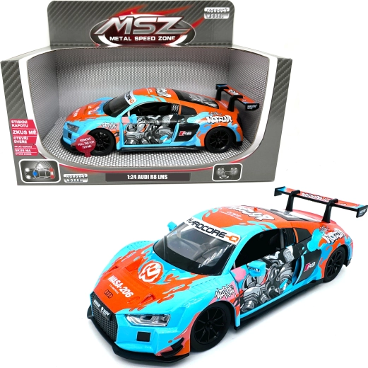 Μεταλλικό μοντέλο Audi R8 LMS με φώτα και ήχο σε κλίμακα 1:24