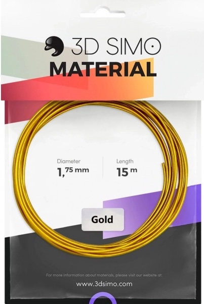 Νήμα REAL GOLD 1,75 mm για στυλό 3D και εκτύπωση – χρυσό, 15 m