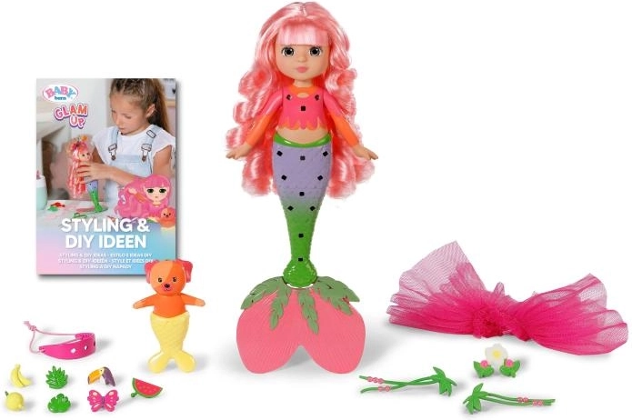BABY born Glam Up Θαλάσσια Νεράιδα Sunshine με μαλλιά που αλλάζουν χρώμα