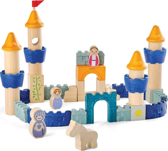 PlanToys ξύλινο σετ κατασκευών κάστρο (40 τεμάχια)