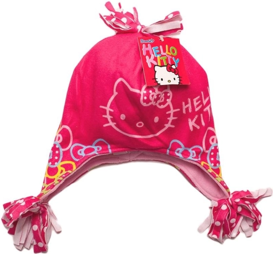 Παιδικό φλις σκουφάκι Hello Kitty κόκκινο
