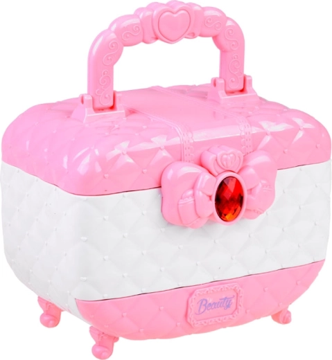 Κομψή κασετίνα με χερούλι και καθρεφτάκι