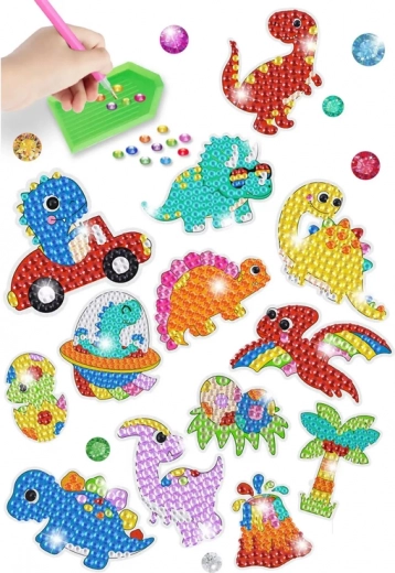 Πολύχρωμα αυτοκόλλητα με θέματα δεινοσαύρων