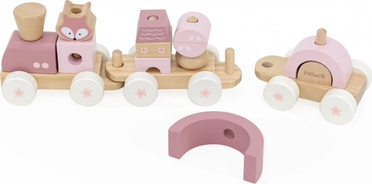 Μεταβλητή κατασκευή με 3 βαγονάκια και 14 τουβλάκια