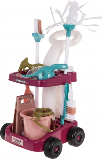 Σταθερό καρότσι καθαρισμού με πλούσιο εξοπλισμό