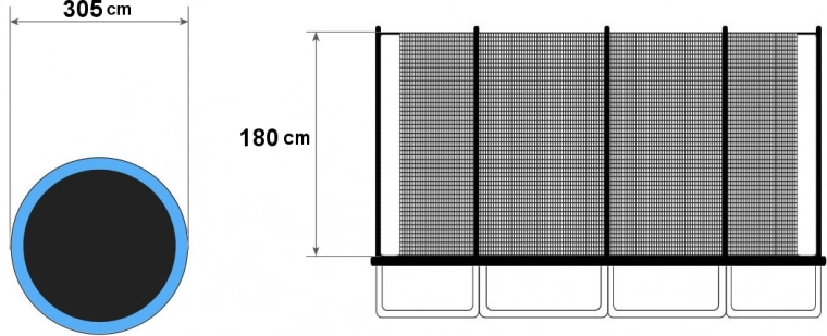 Καθολική εφαρμογή για 305–312 cm, 8 στύλοι