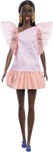 Γοητευτικό ροζ φόρεμα με φουσκωτά μανίκια