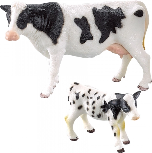 Αγελάδα και μοσχάρι σε ένα σετ