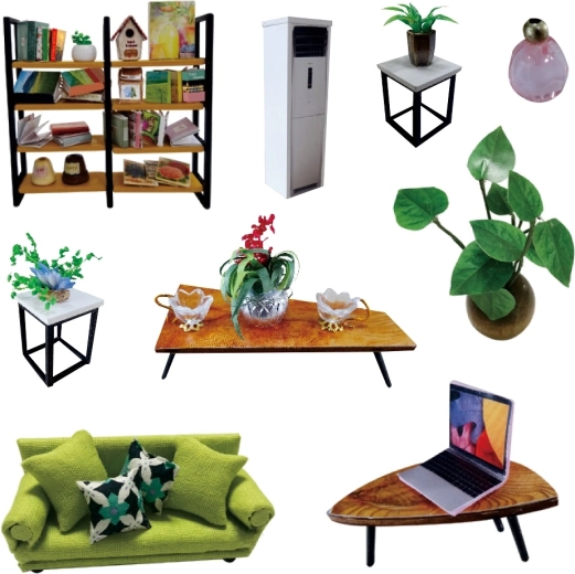 Λεπτομερής μινιατούρα επίπλων