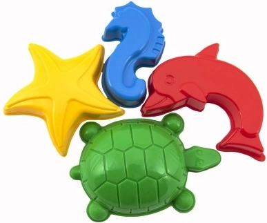 Χρωματιστά σχήματα θαλάσσιων ζώων