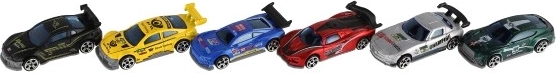 6 αγωνιστικά αυτοκίνητα σε ένα σετ