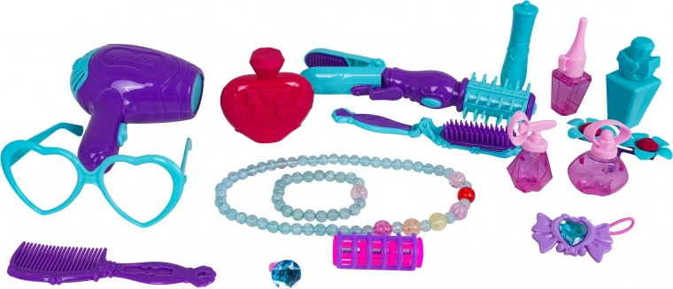 Πλούσιο σετ κομμωτηριακών και καλλυντικών αξεσουάρ