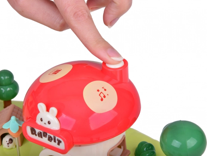 Φωτεινά και ηχητικά εφέ στο μανιταρόσχημο σπίτι