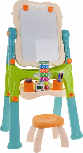 Πρακτικό ράφι και σκαμπό στη συσκευασία