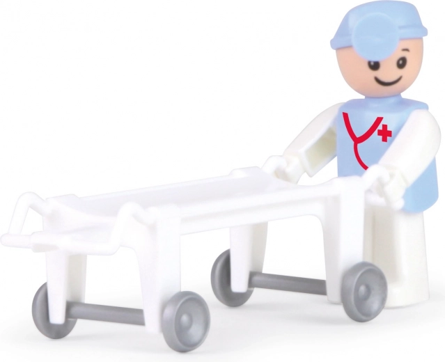 Περιλαμβάνονται φιγούρα διασώστη και φορείο