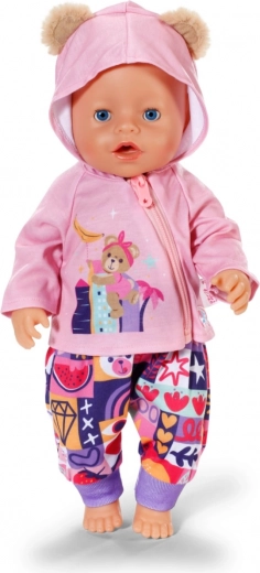 Ροζ φούτερ με κουκούλα και αυτάκια