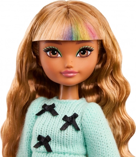 Μακριά κυματιστά μαλλιά με πολύχρωμη αφέλεια