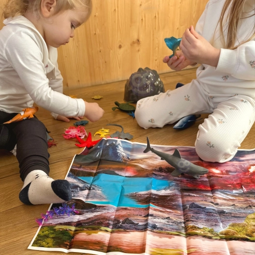 Πλήρης σκηνή παιχνιδιού με χαλάκι