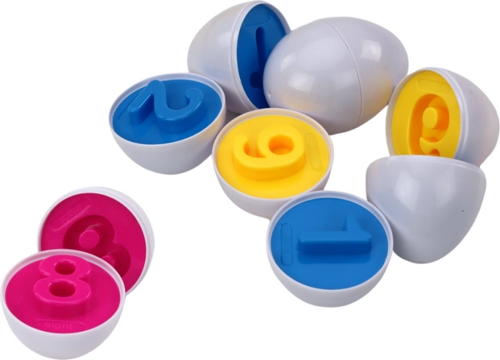 Πολύχρωμα αυγά με αριθμούς