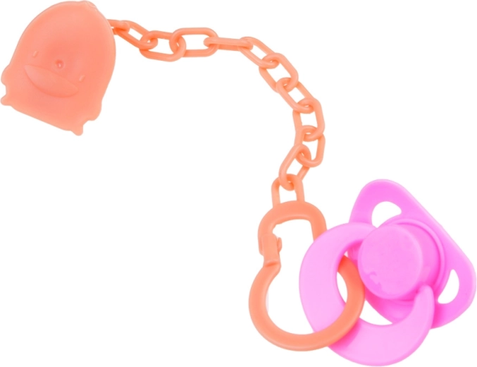 Ροζ σετ και πιπίλα με κλιπ