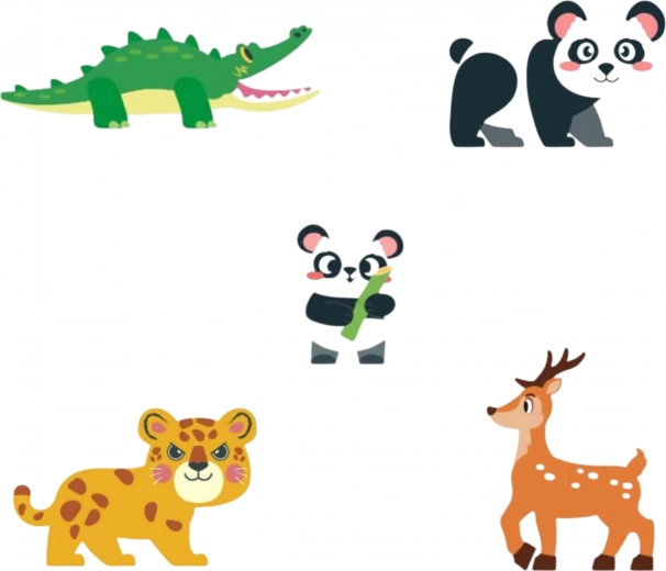 Χαριτωμένες φιγούρες σπάνιων ζώων