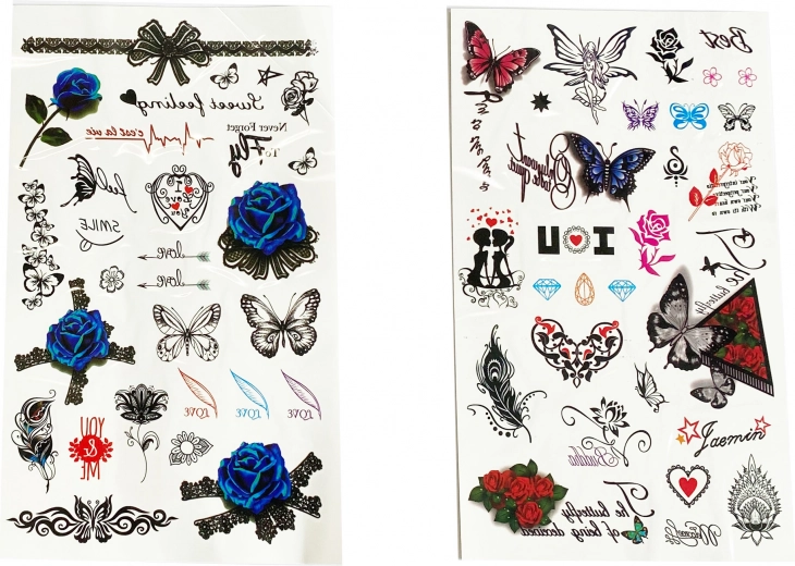 Πολύχρωμα κοριτσίστικα μοτίβα σε ένα φύλλο