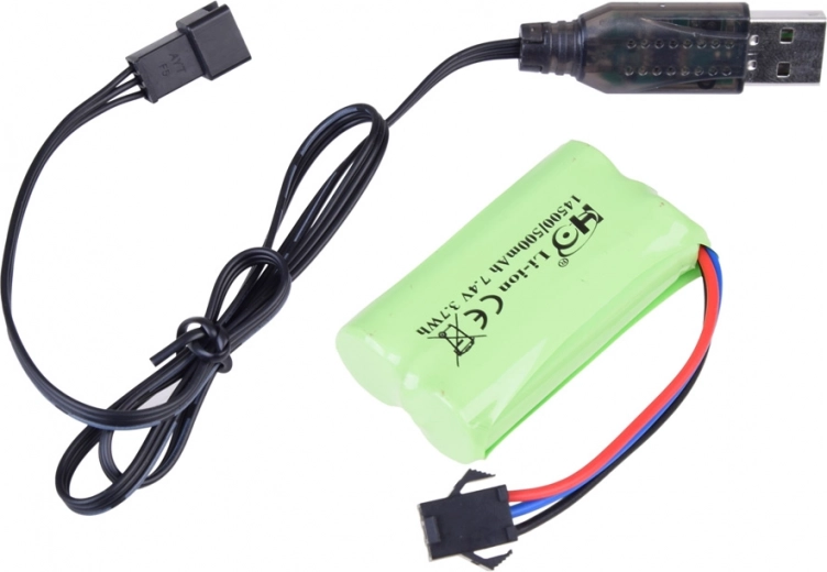 USB επαναφορτιζόμενη μπαταρία στη συσκευασία