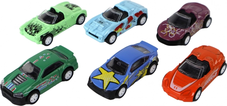 Πολύχρωμη συλλογή 6 αυτοκινήτων 1:64