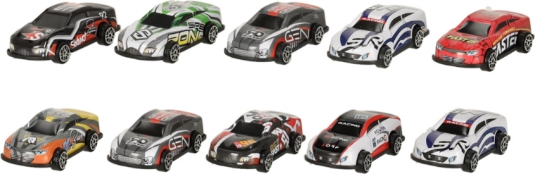 10 αγωνιστικά μικρά αυτοκίνητα έτοιμα για εκκίνηση