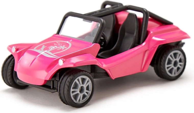 Λεπτομερές ροζ buggy με ελεύθερη κύλιση τροχών