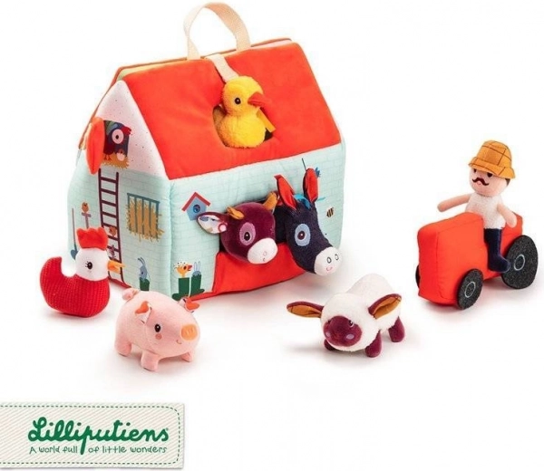 6 ζωάκια, αγρότης και τρακτέρ