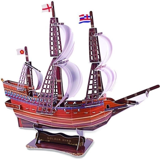 Ιστορική γαλαιά GOLDEN HIND ως 3D μοντέλο